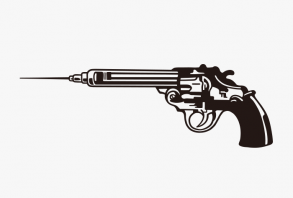 Disegno del simbolo del vaccino / della pistola