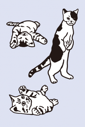 Un set di disegni di gatti 03