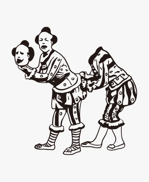 Clown Zaubershow - Zeichnung