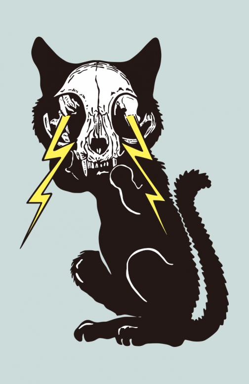 Electronic cat - illustration