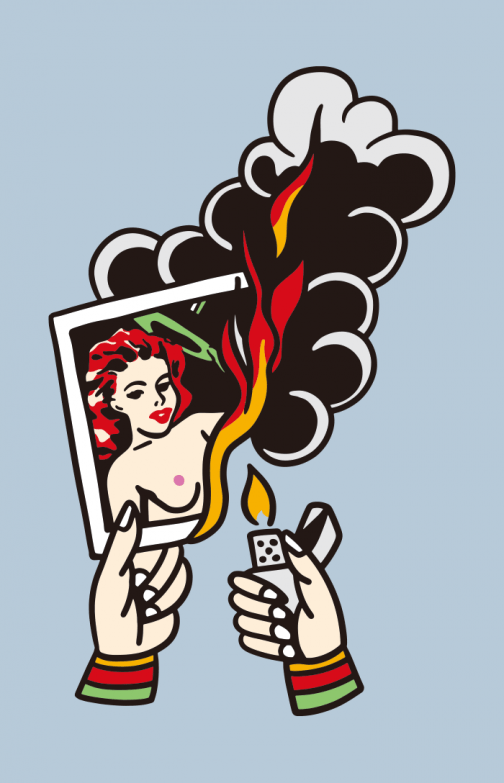 Burn the memory photos - Drawing