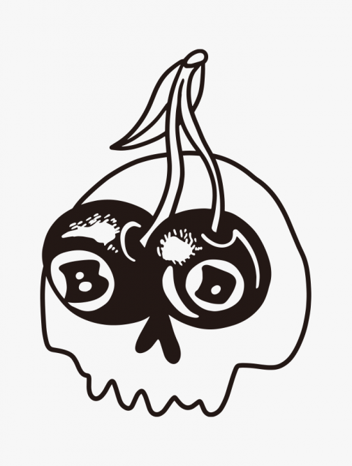 Ciliegia BAD Skull - illustrazione
