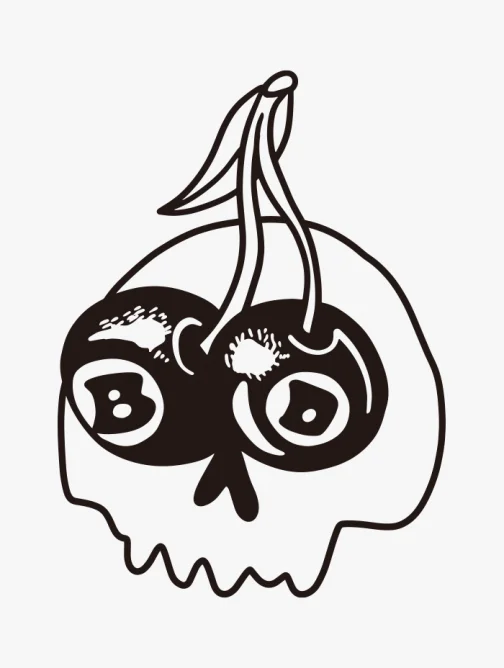 BAD Skull cherry - ilustración