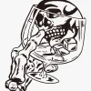 Whisky avec tête de mort - Dessin – Image 2