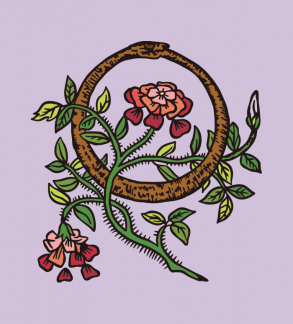 Ouroboros e Rosas - Símbolo
