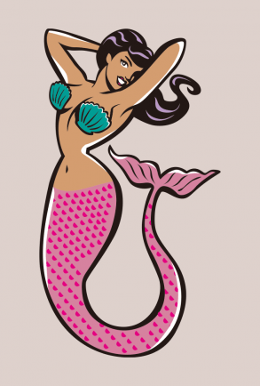 Cute mermaid - illustration