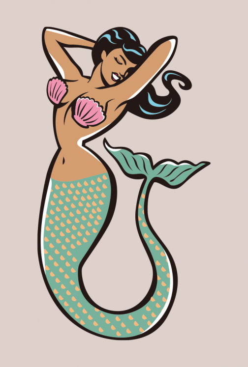 Sirena carina - illustrazione
