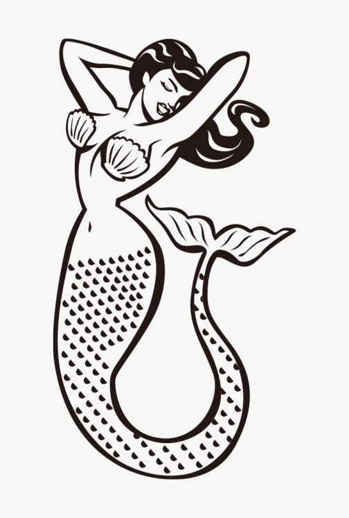 Niedliche Meerjungfrau - Illustration