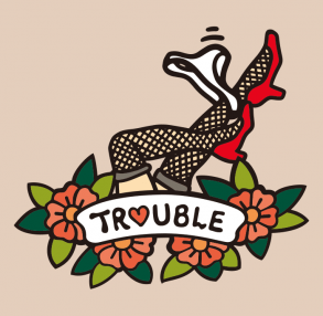 Trouble maker - sexy legs logo | ai illustrator file | US$5.00 each ...