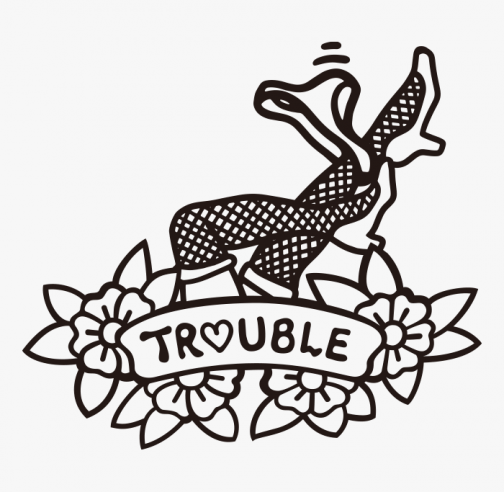 Trouble maker - sexy legs logo