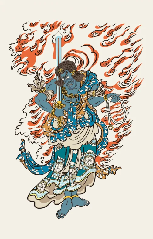 Naritasan Fudo Myoo - Japanese ukiyoe by Utagawa Kunisada