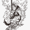 Naritasan Fudo Myoo - ukiyoe japonês por Utagawa Kunisada - Image 2