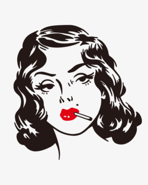 Femme fume - illustration