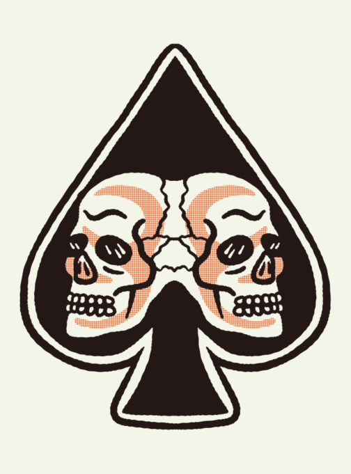 Skull spade - logo