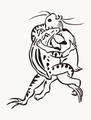 Rabbit and Frog Wrestling 01 - Animal-person Caricatures | ai ...
