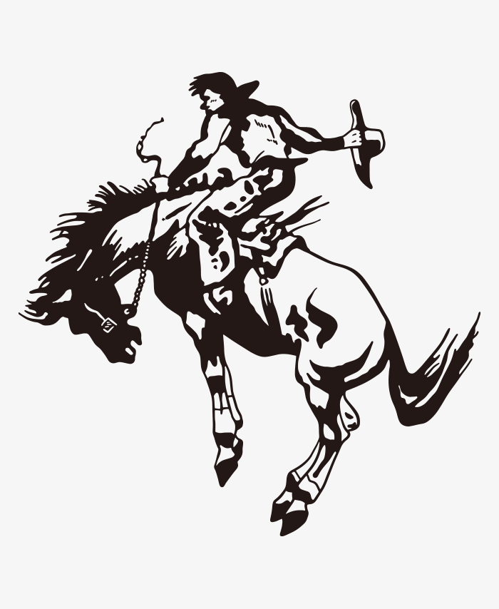 Cavalo de cowboy de desenhos animados - isolado - ilustração para crianças  Ilustração por ©illustrator_hft #135991014