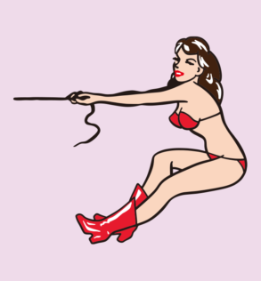 Frau, die ein Seil zieht – Pin-Ups zeichnen