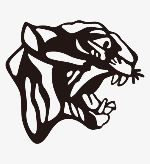 Retro panther emblem illustration
