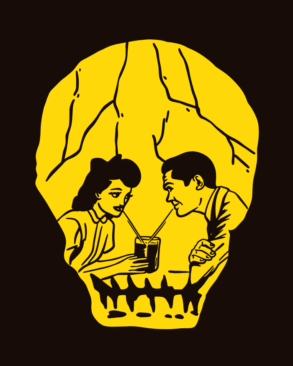 Couple and skull / illusionism
