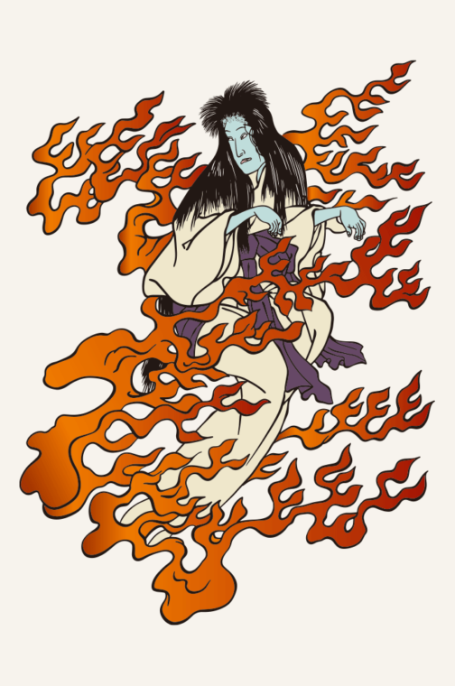 Ghosts of Okiku on Fire / Japanese ukiyoe