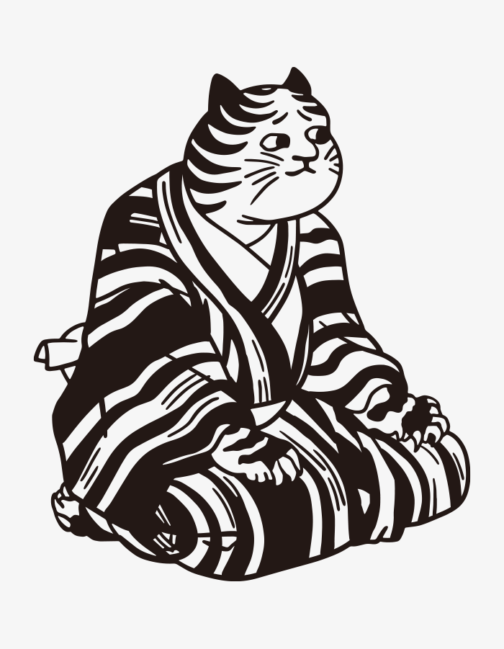 Um tigre sentado / ilustração de Utagawa Kuniyoshi