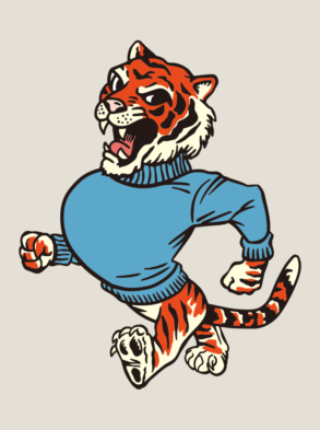 Tigre vestindo uma camisola / clipart