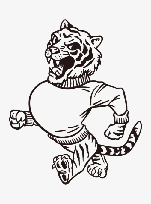 Tiger wearing a sweater / clipart