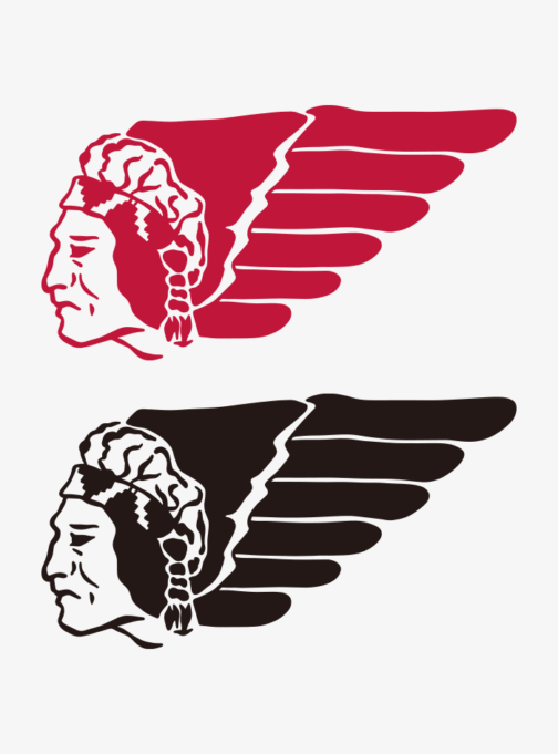 Logo del volto dei nativi americani