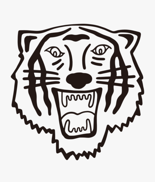Retro tiger illustration / Military patch