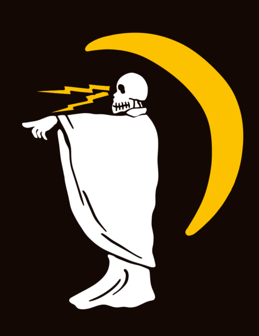 Grim Reaper and Moon / Retro military patch