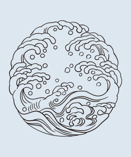 Japanese Wave Symbol | ai illustrator file | US$5.00 each | Ai & PNG File