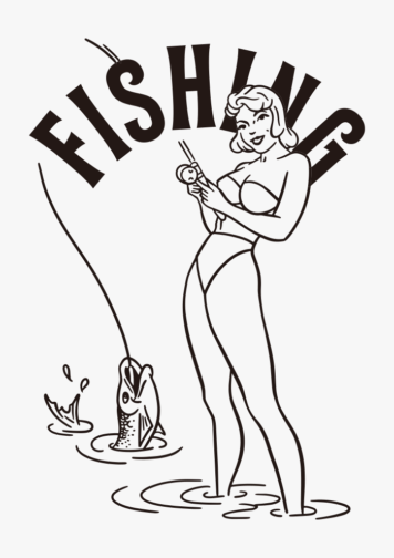 Pin ups / Fishing | ai illustrator file | US$5.00 each | Ai & PNG File