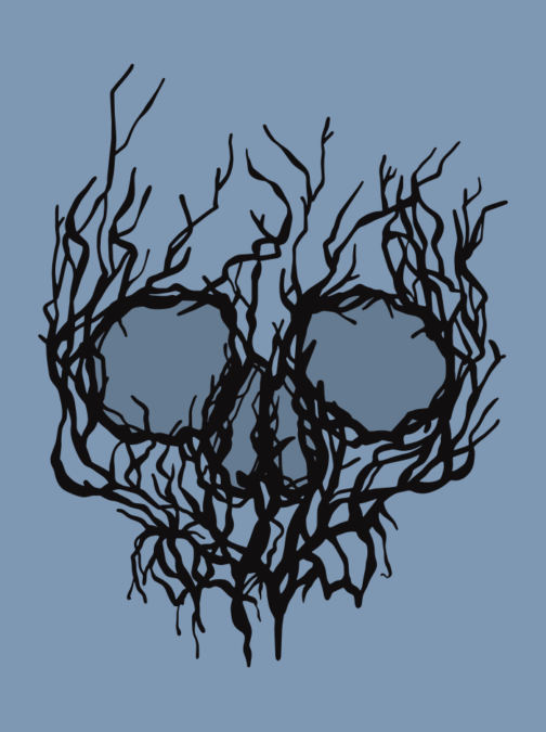 Skull branches / illustration