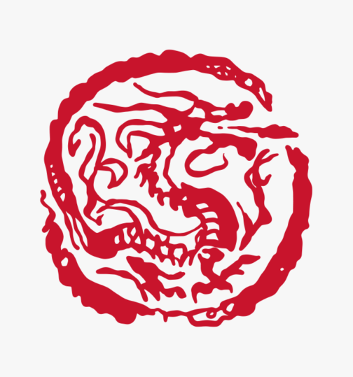 Red dragon emblem