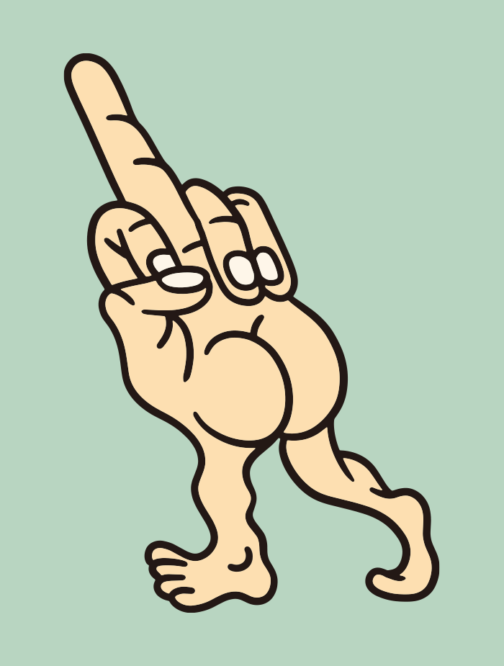 Middle finger characters / Fuckman
