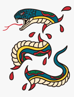 Clip art of snake tattoo