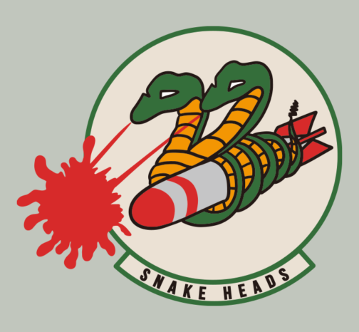 Snake Heads / Patch militar retrô