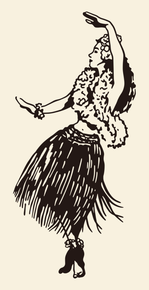 Hawaiian Hula Girl / drawing
