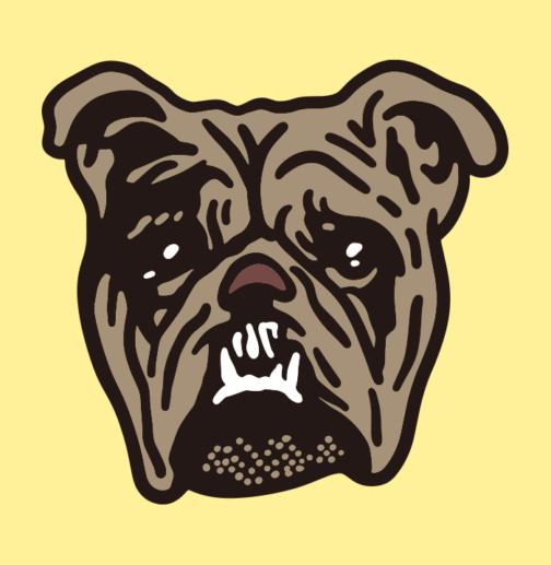 Illustration of a bulldog