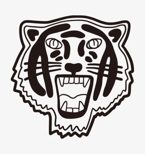 Retro tiger military patch Design