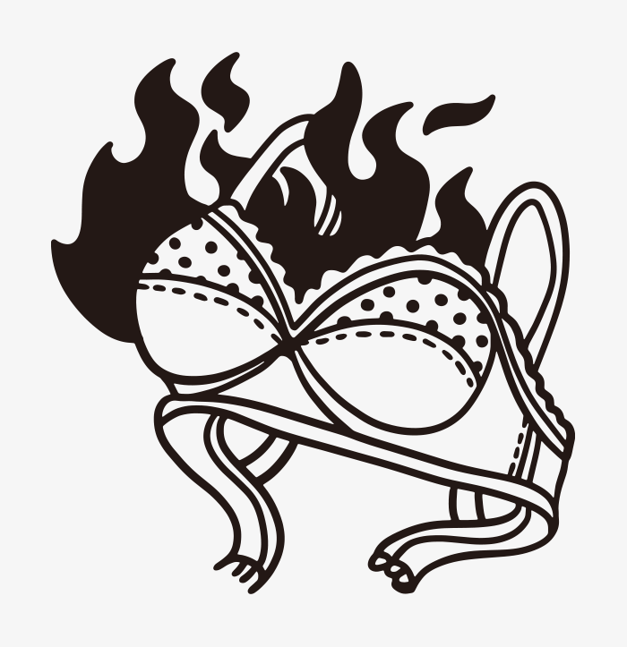 Bra is on fire / illustration, vector, ai illustrator file
