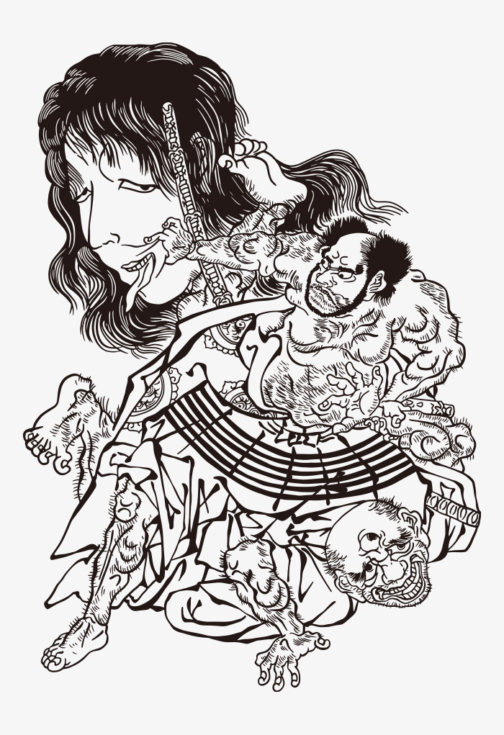 Sterminio dei mostri / Disegno di Katsukawa Shuntei