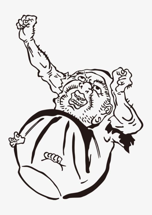 Daruma / rysunek: Kawanabe Kyosai