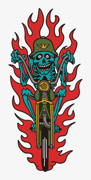 Skeleton Rider/ Flame from the bike