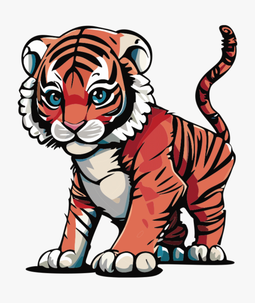 Niedlicher Tiger / Illustration