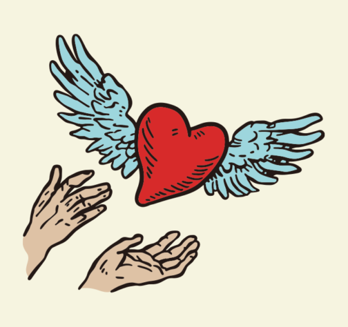 Liebe mit Flügeln / Illustration
