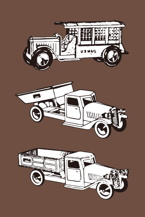 Ilustracja retro samochód / ciężarówka