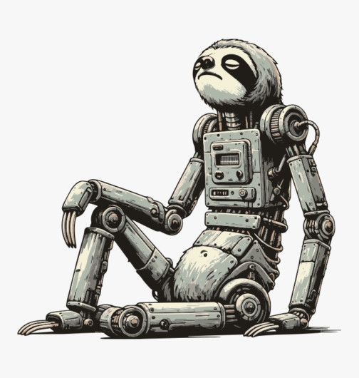 Иллюстрация робота-ленивца