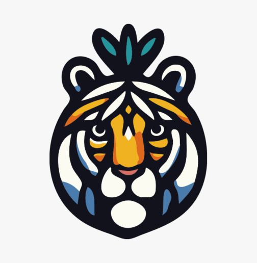 Ikona fuzji tygrysa i marchewki 03