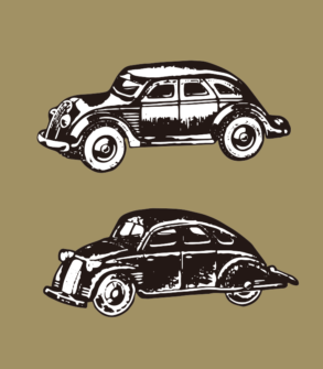 Ilustração retrô de caminhão/carro